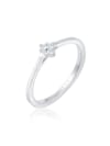 Ring Verlobung Klassisch Diamant 0.06 Ct. 925 Silber