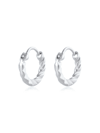 Ohrringe Creolen Strukturiert Basic 925 Sterling Silber