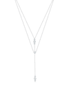 Halskette Y-Kette Geo Layer Kristalle 925 Silber