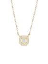 Halskette Diamant (0.16 Ct) Achteck Klassik 925 Silber