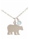 Halskette mit Anhänger Bär, Bärmama oder Bärpapa CHALCEDON Tier der Natur, Wildlife