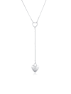 Halskette Y-Kette Herz Romantik Diamant (0.03 Ct) 925 Silber