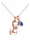 Halskette mit Anhänger Yorkshire Terrier Hund - Saphir