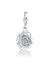 Charm Anhänger Rose Blume Floral Romantisch 925 Silber