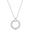 Halskette Kreis Kreis Kristalle 925 Silber