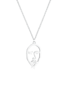 Halskette Erbskette Twinkle Face Design Anhänger 925 Silber
