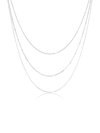 Halskette 3-Reihig Ketten-Mix Layering Look Basic 925 Silber