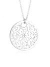 Halskette Münze Boho Ornament 925 Sterling Silber