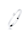 Ring Verlobung Solitär Diamant (0.03 Ct.) 925 Silber
