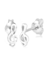 Ohrringe Notenschlüssel Filigran Musik Verspielt 925 Silber