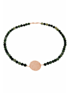 Halskette Choker: Yoga Mandala und Jade Edelsteine Farbverlauf