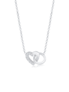 Halskette Herz Liebe Ring Diamant (0.04 Ct.) 925 Silber