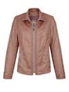 Faux suede jacket in an embossed fabric