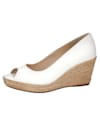 Peep toe wedges made from soft foam