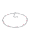 Armband Kugel Kettchen Rosa Quarz Perlen Layer 925 Silber