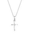 Halskette Kreuz Sterngravur 925 Sterling Silber Kommunion
