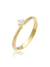 Ring Ring Solitär Diamant (0.11 Ct.) Klassik 925 Silber