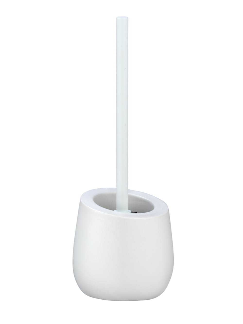 Wenko WC-Garnitur Badi Weiß Keramik, Wellsana Silikon-Bürstenkopf | mit