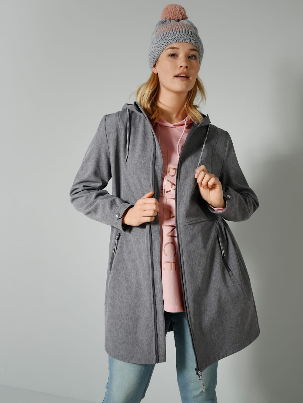 Een bezoek aan grootouders Darts Mauve Janet & Joyce Softshell jas met zachte fleece voering | Happy Size