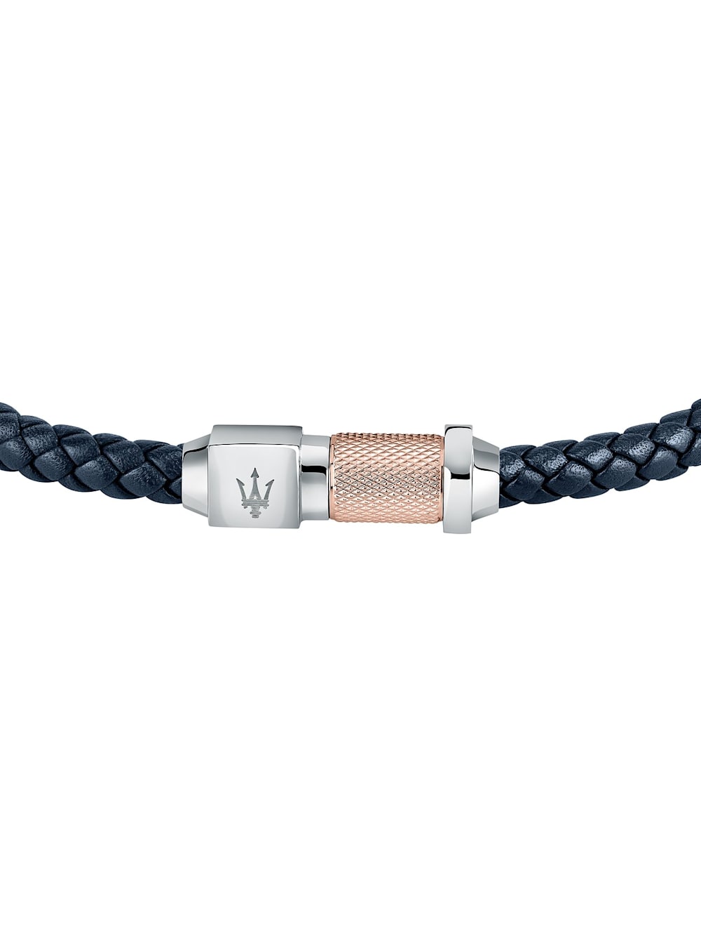 Maserati Herren-Armband Edelstahl, Leder, recycelt