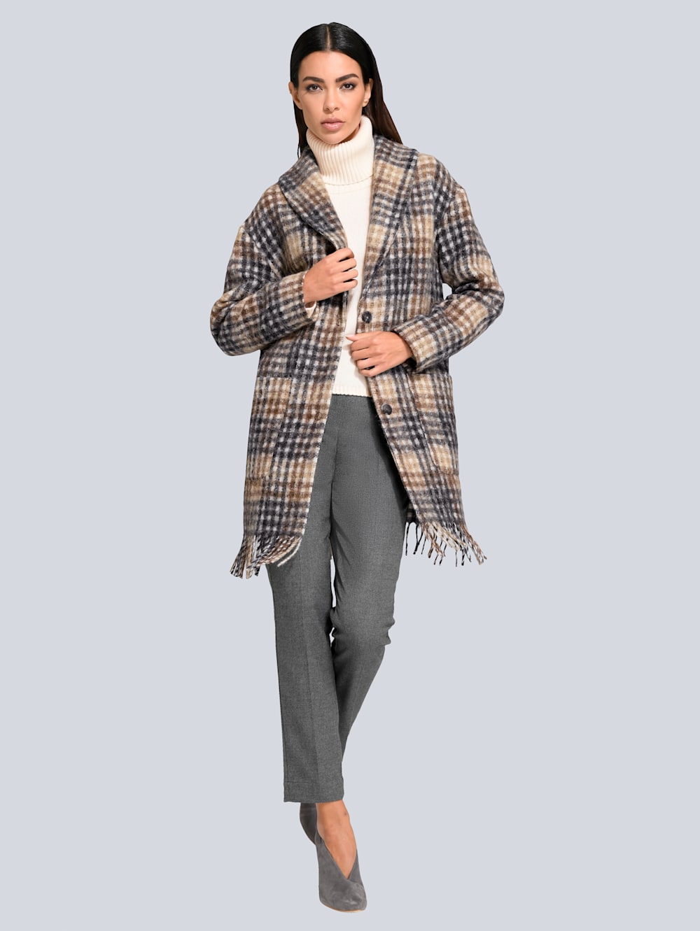 Alba Klingel mit Mantel | Fransendetails Moda