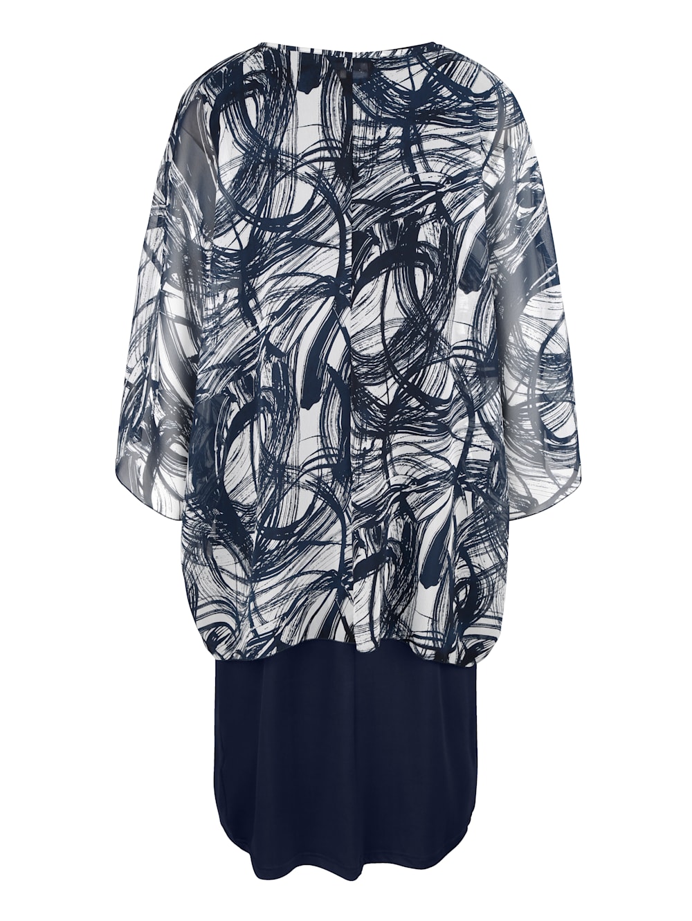 M Collection Set Kleid Mit Chiffonuberwurf In Figurschmeichelnder Form Klingel