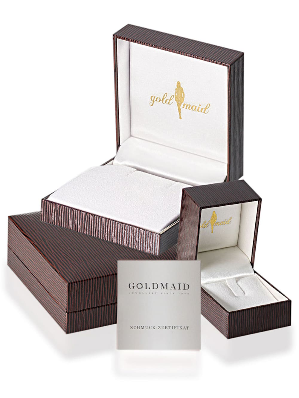 Goldmaid Collier 375/- Weißgold 11 0,08 Brillanten Wenz P1/H | ct