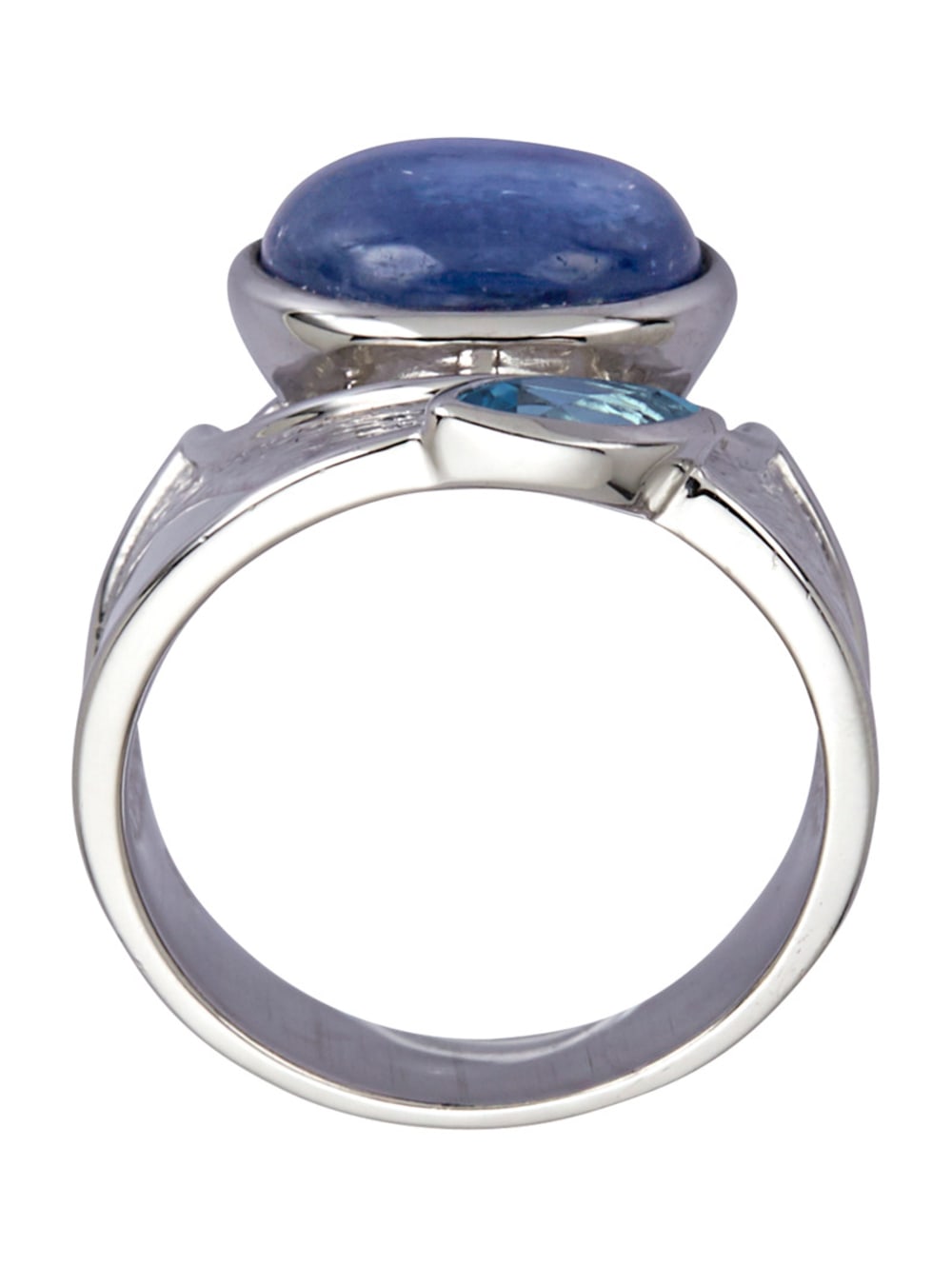 Damesring met 1 blauwe glassteen Lichtblauw Klingel Dames Sieraden Ringen 