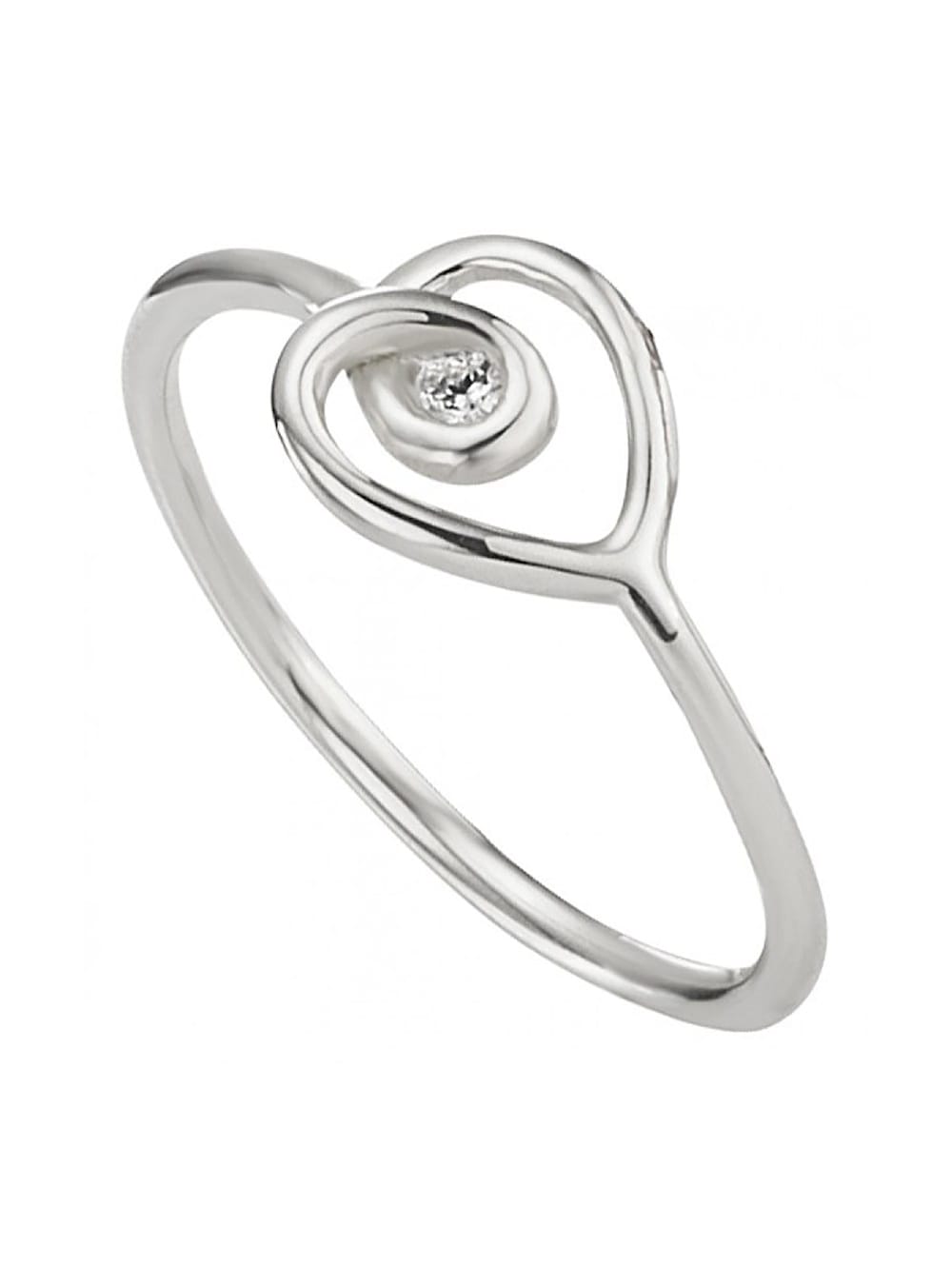 CAI Ring 925/- Sterling Silber Zirkonia weiß rhodiniert | Wenz