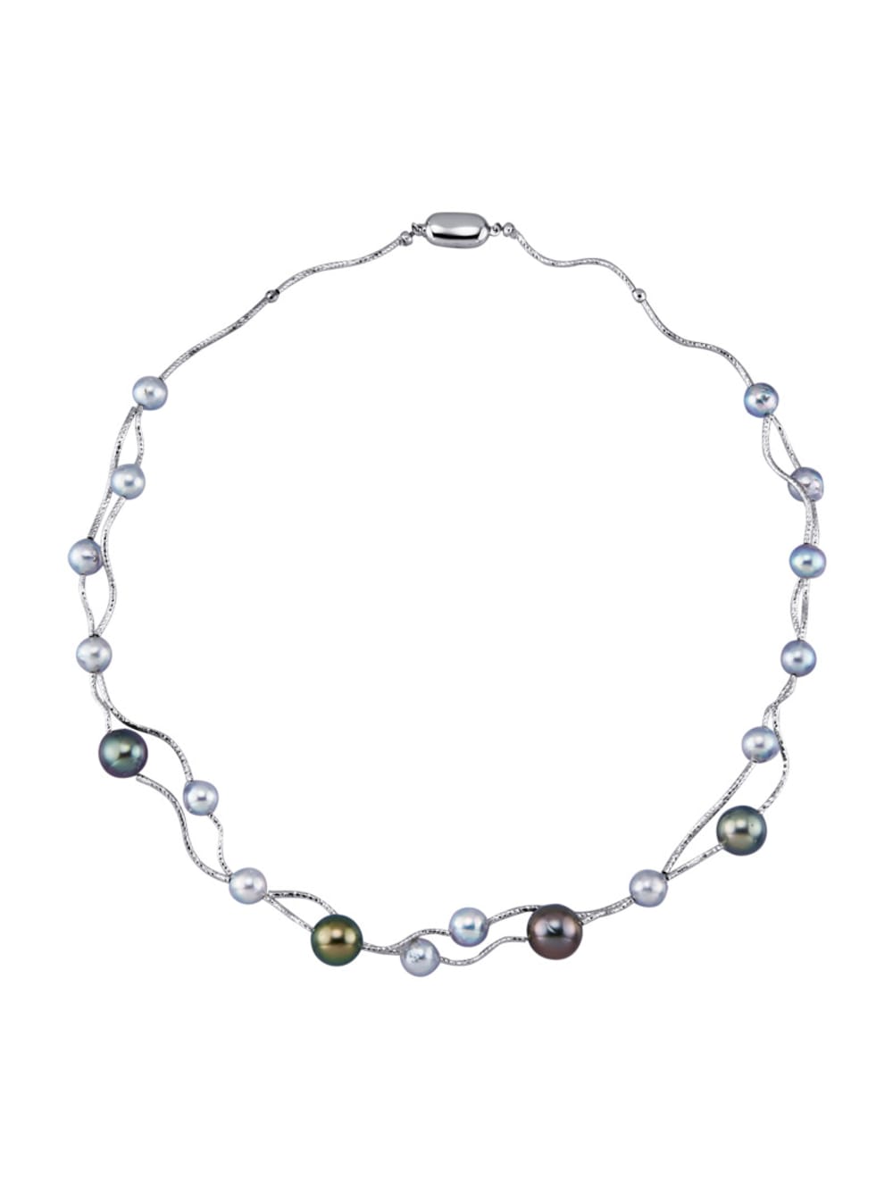 11 mm Süßwasser Perlen Schmuck Perlenketten Echtschmuck Ketten Collier 47 cm  D 