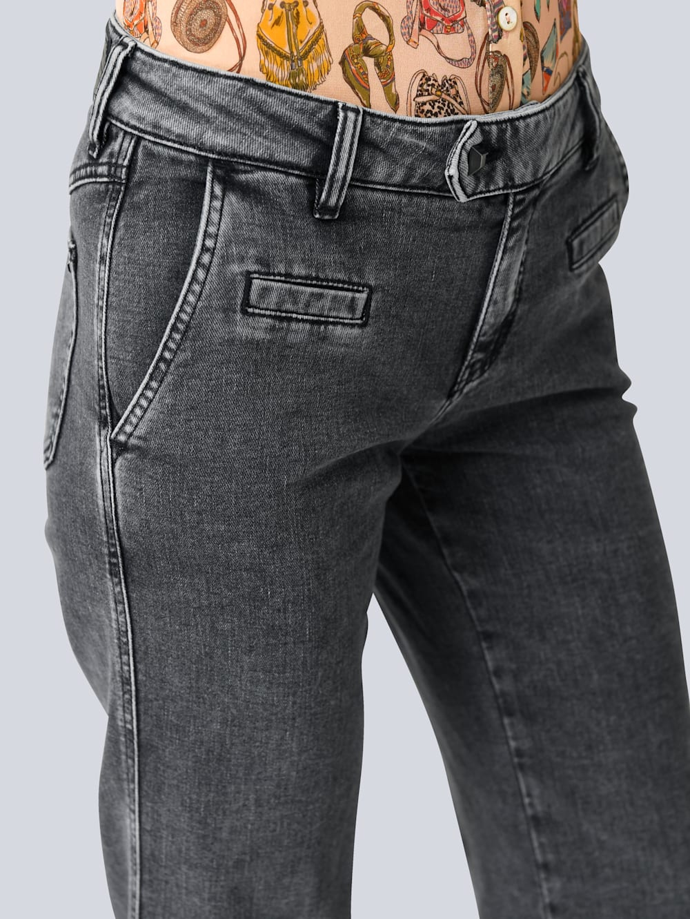 Rosner Jeans in indigo flow Färbung | Alba Moda