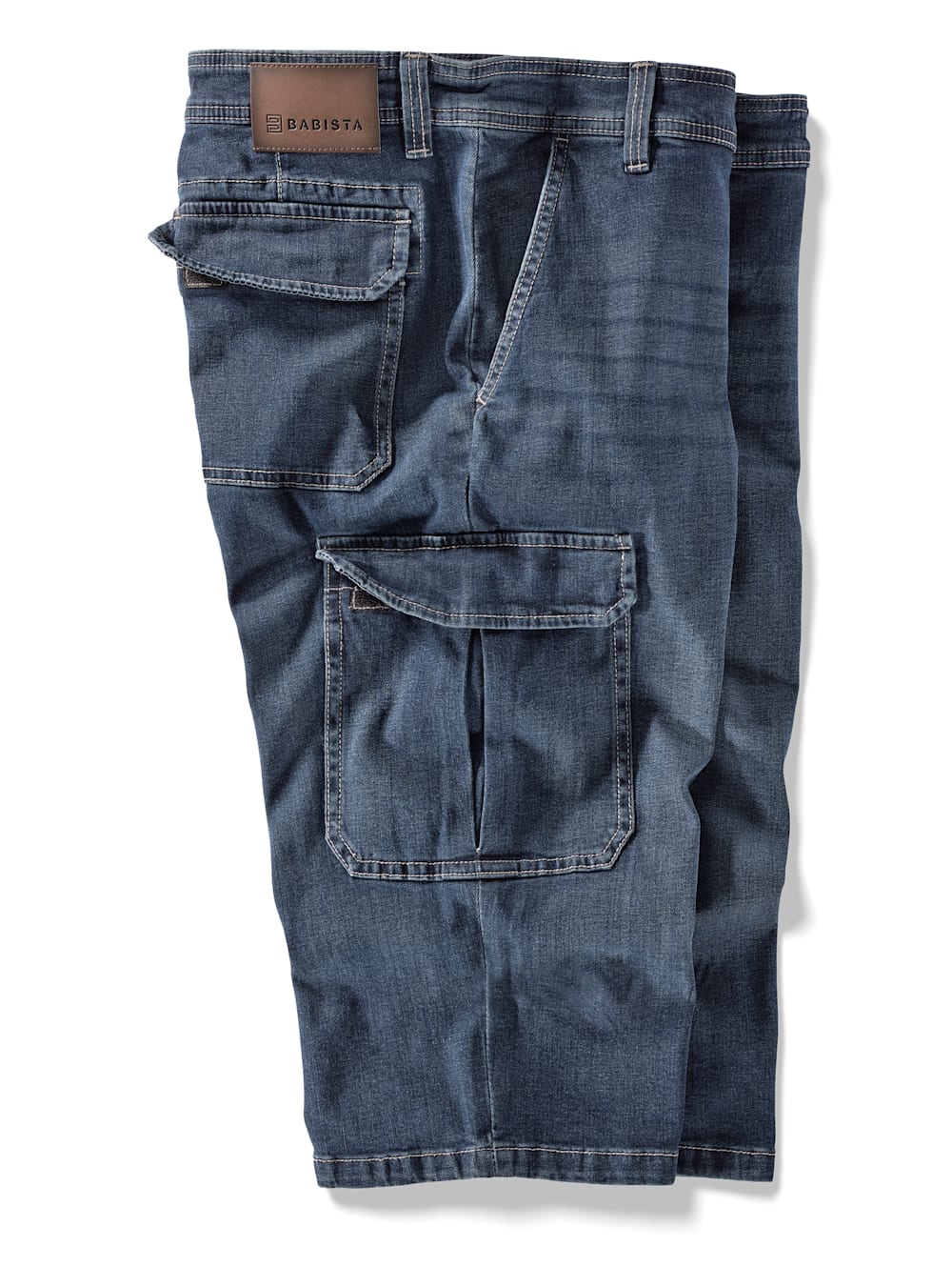 BABISTA Bermuda long en jean avec poches cargo