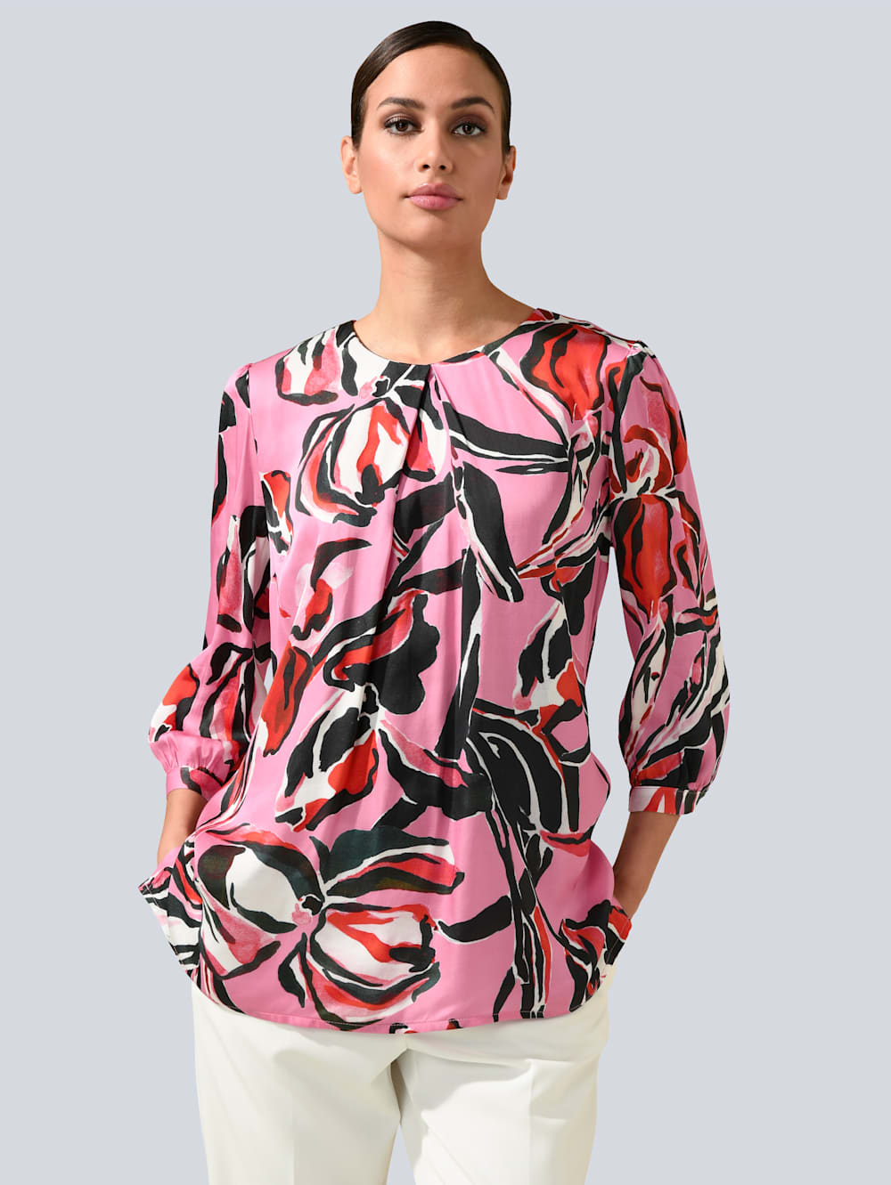 Alba Moda Bluse mit floralem allover Print | Meyer Mode
