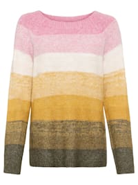 Pullover mit breiten horizontalen Streifen