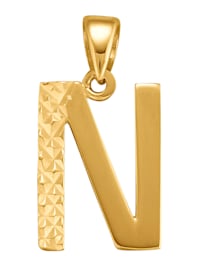 Buchstaben-Anhänger "N" in Gelbgold 585