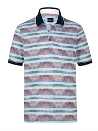 Poloshirt mit aufwändigem Jacquard-Muster rundum