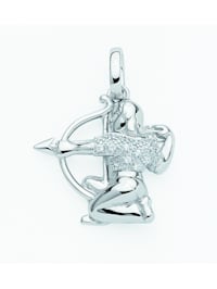 925 Silber Sternzeichen Anhänger Schütze mit Zirkonia - Set mit Halskette