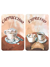 Set van 2 afdekplaten Espresso/Cappuccino