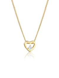 Halskette Herz Liebe Diamant (0.03 Ct.) 585 Gelbgold