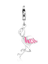 Charm Anhänger Flamingo Emaille 925 Sterling Silber