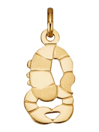 Pendentif avec pierre de naissance "Scorpion" en or jaune 750