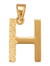 Buchstaben-Anhänger "H" in Gelbgold 585