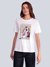 Shirt mit Hunde Motiv und Wording-Print auf der Front