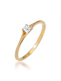 Ring Verlobung Vintage Diamant (0.06 Ct.) 585 Gelbgold