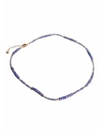 Halskette Tansanit Facettiert Blau Lila