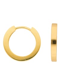 1 Paar  585 Gold Ohrringe / Creolen Ø 15,2 mm