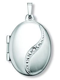 Medaillons oval aus 925 Silber und Zirkonia