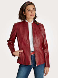 Leather jacket in a classic design