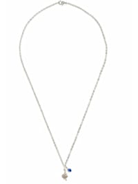 Halskette mit Anhänger Pinselpalette, Saphir
