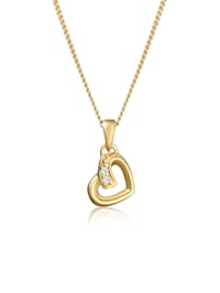 Halskette Herz Liebe Diamant (0.01 Ct.) Cute 585 Gelbgold